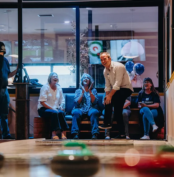 Corporate group enjoying games at House Rules